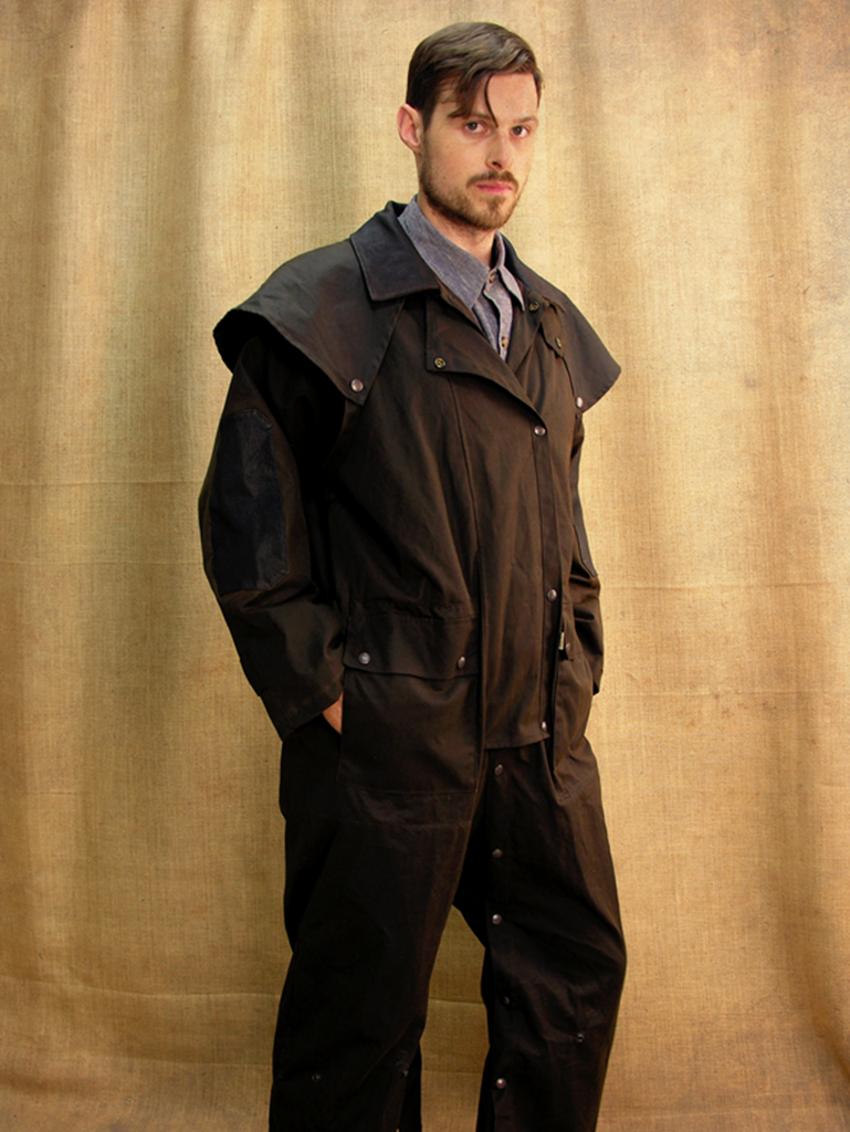 Long Rider 3-In-1 Drovers Coat in Black