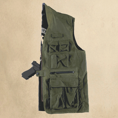 Gunn-Worn Traveller Concealed Carry Oilcloth Vest