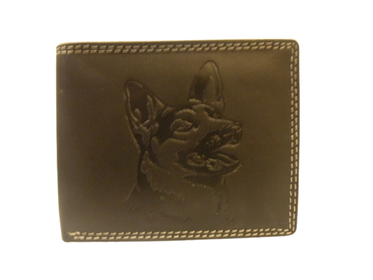 Embossed Dog Face Wallet