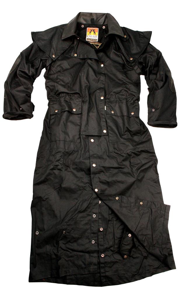Long Rider 3-In-1 Drovers Coat in Black
