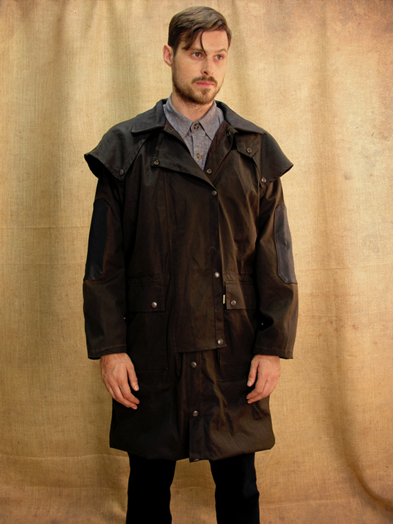 Long Rider 3-In-1 Drovers Coat in Black