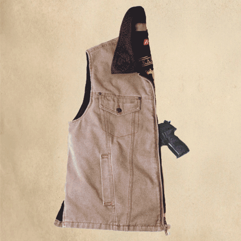 Bikie Canvas Concealed Carry Vest